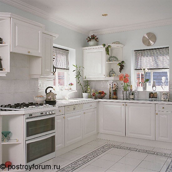 белая кухня классика фото