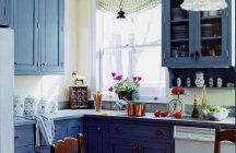 синяя кухня фото